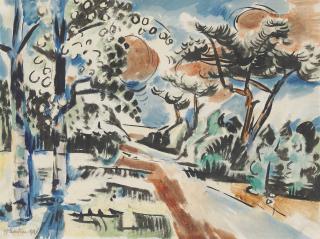 Hermann Max Pechstein - Baumblüte an der Lühe