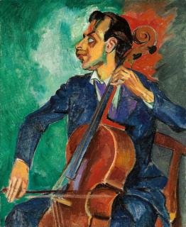 Hermann Max Pechstein - Cellospieler, Bildnis Dr. Freundlich