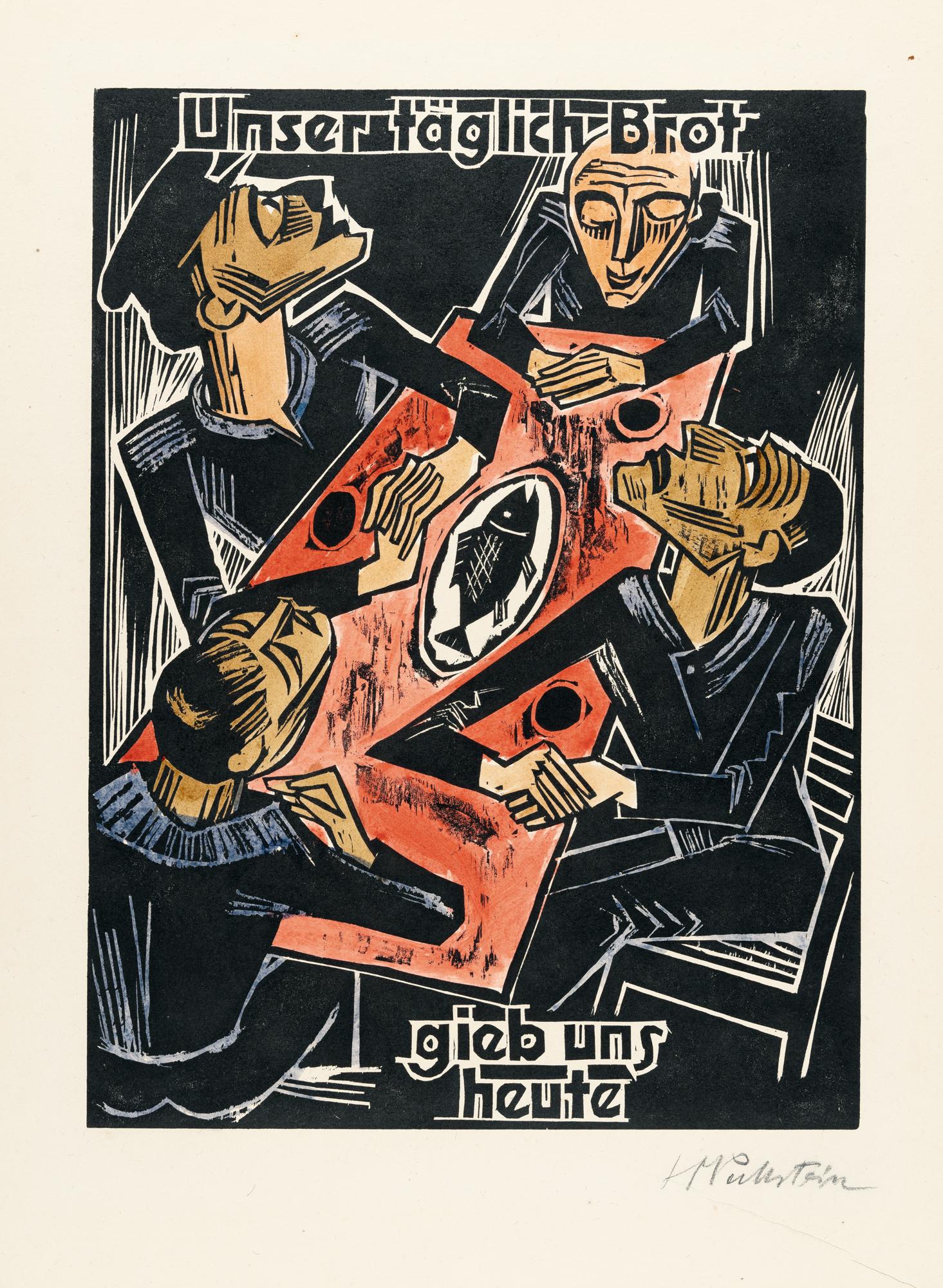 Hermann Max Pechstein - Das Vater Unser V: Unser täglich Brot