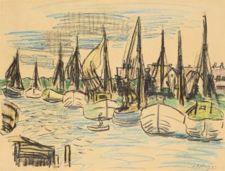Hermann Max Pechstein - Fischerboote im Hafen