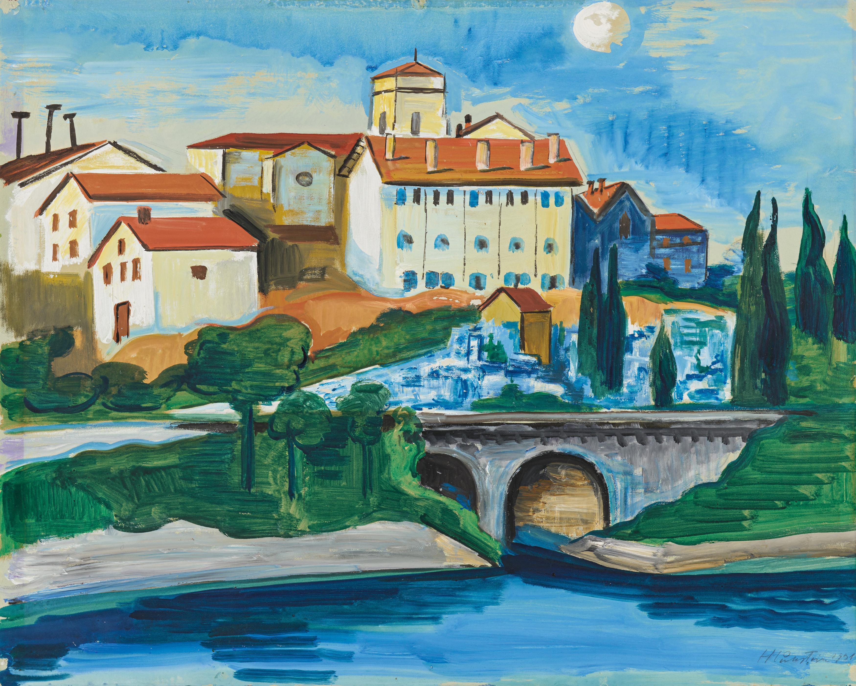 Hermann Max Pechstein - Hendaye Kirche von Sankt Vincent.