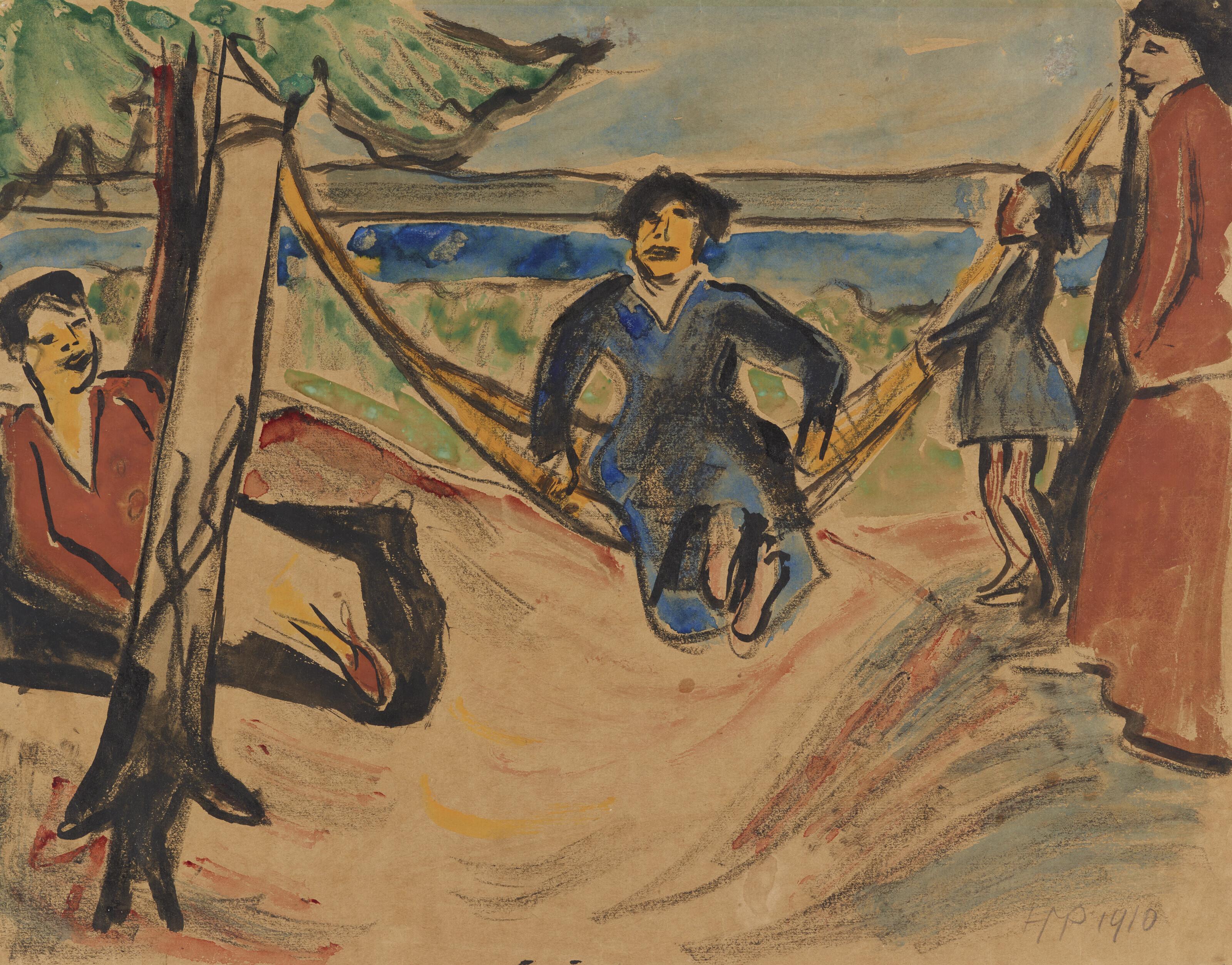 Hermann Max Pechstein - In der Hängematte VI