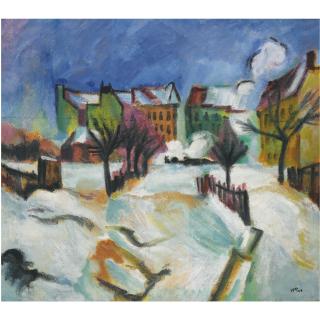 Hermann Max Pechstein - Schneelandschaft (Snowscape)