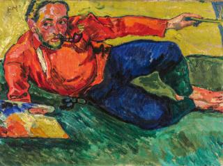 Hermann Max Pechstein - Selbstbildnis, liegend