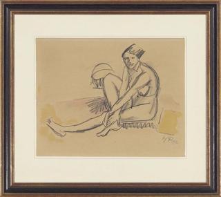 Hermann Max Pechstein - Sitzender Frauenakt