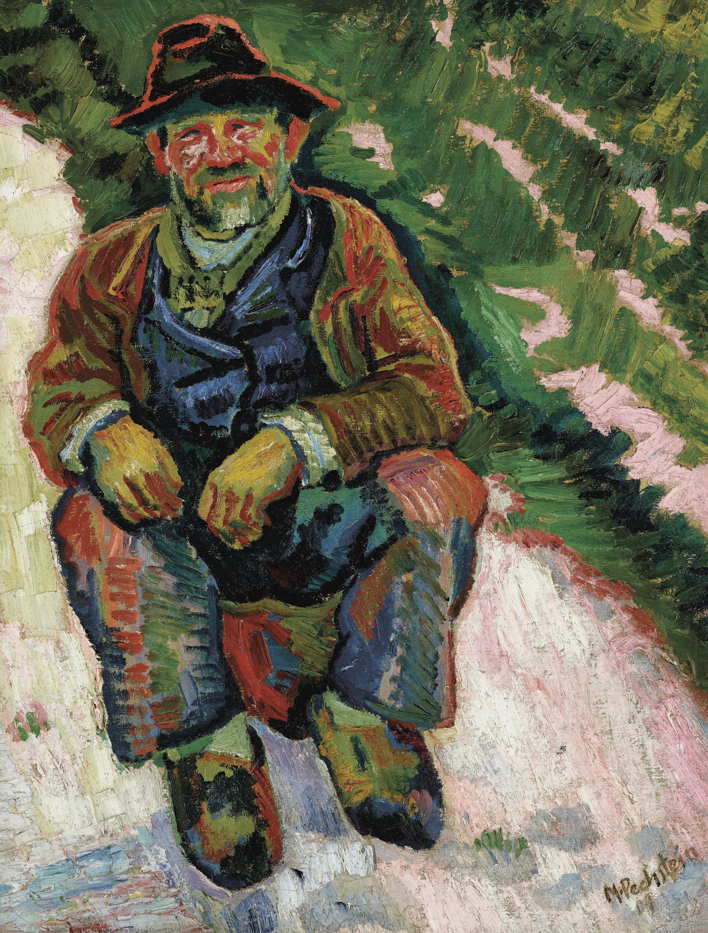 Hermann Max Pechstein - Sitzender Mann