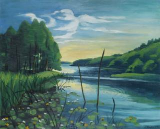 Hermann Max Pechstein - Stiller Winkel am See (Pommern, Koser See)