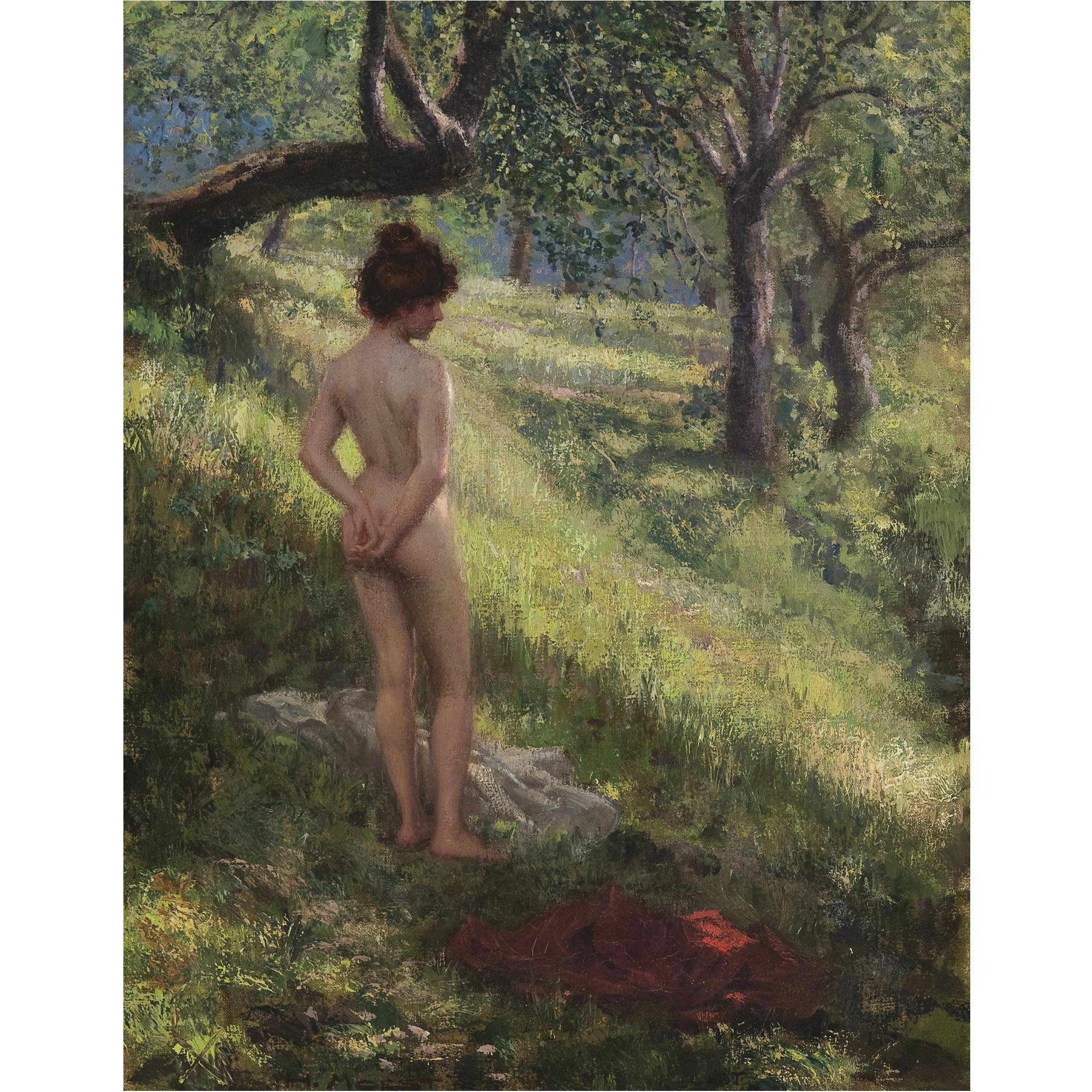 Hermann Moest - German Akt Im Wald (Nude In A Glade)