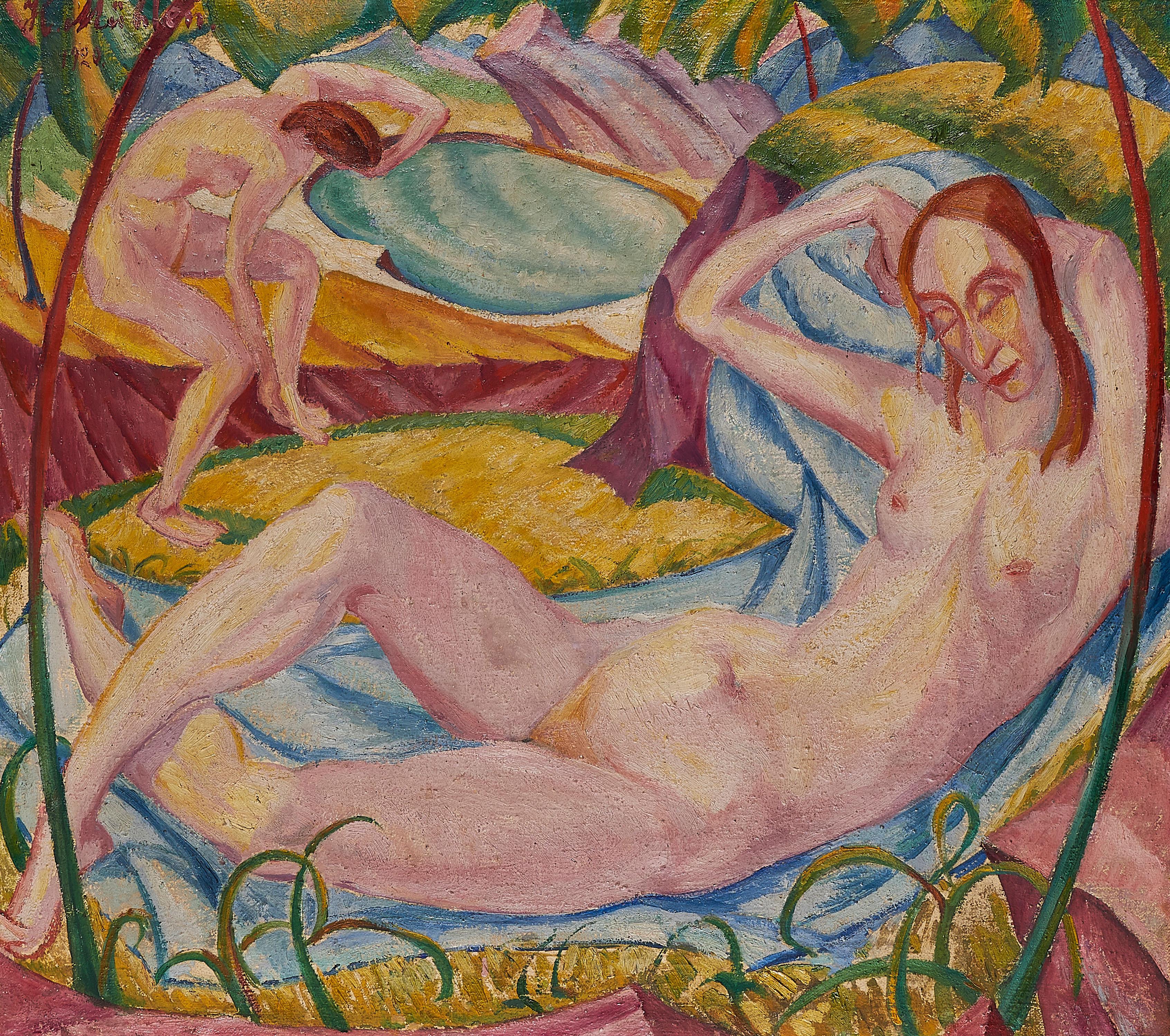 Hermann Mühlen - Liegende Akte.