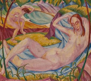 Hermann Mühlen - Liegende Akte.