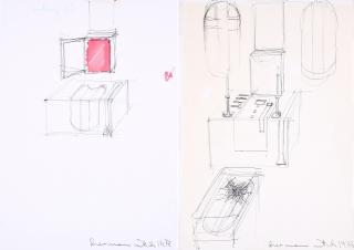 Hermann Nitsch - Konvolut von 2 Papierarbeiten.