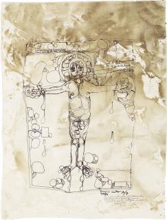 Hermann Nitsch - Unterirdische Stadt (Plan). Nach Dem Bilde Des Gekreuzigten (Grundriss)