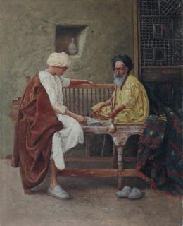 Hermann Reisz - Playing a Game of Mancala