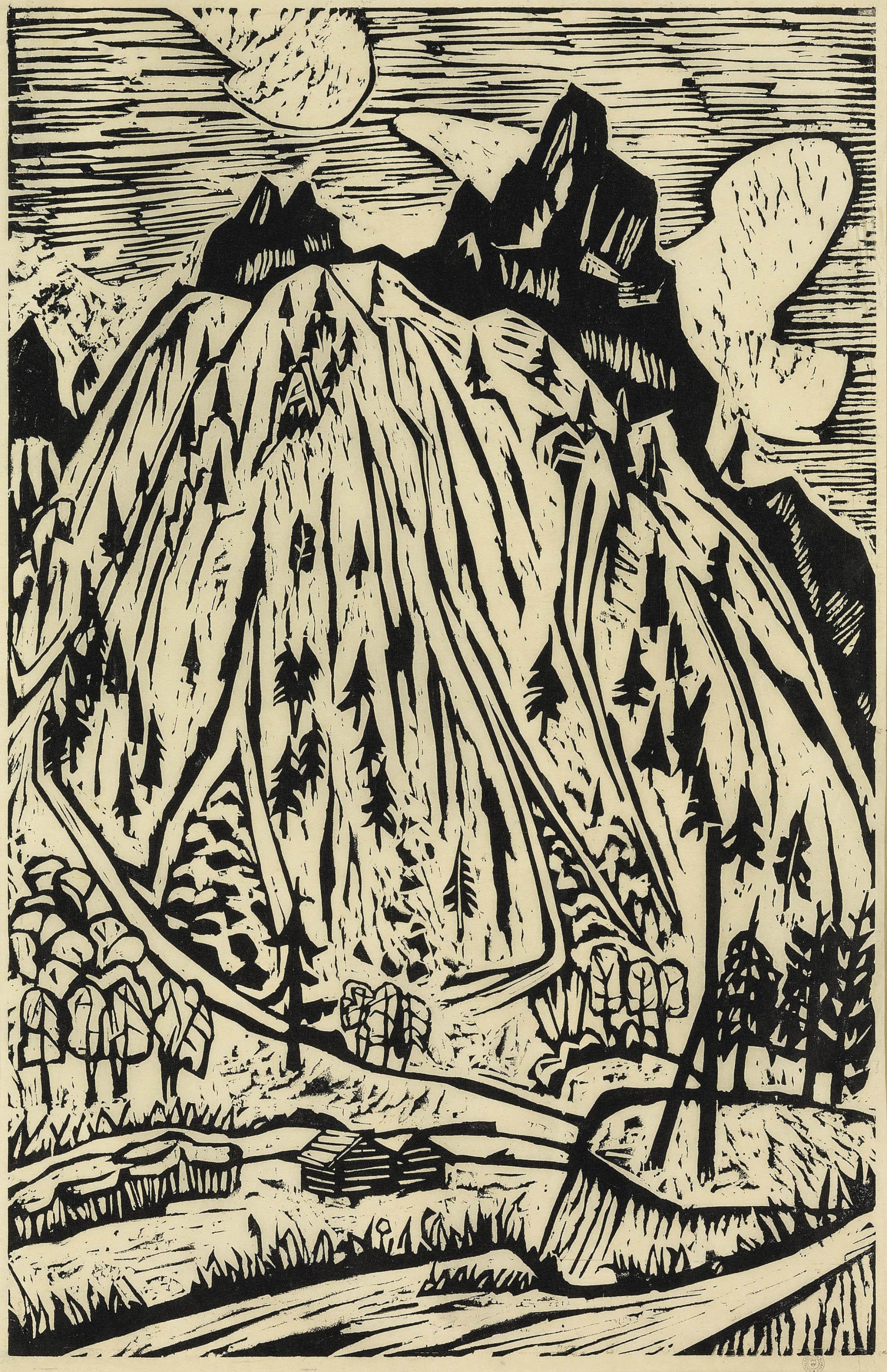 Hermann Scherer - Grosse Berglandschaft, 1924-26