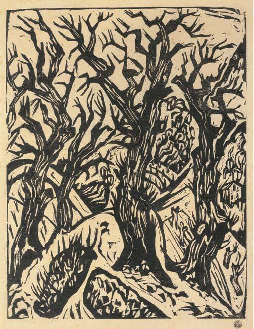 Hermann Scherer - Kastanienbäume, 1925