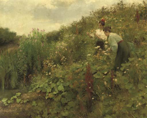 Hermann Seeger - Picking flowers