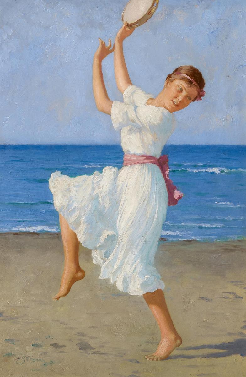 Hermann Seeger - Tänzerin mit Tamborin