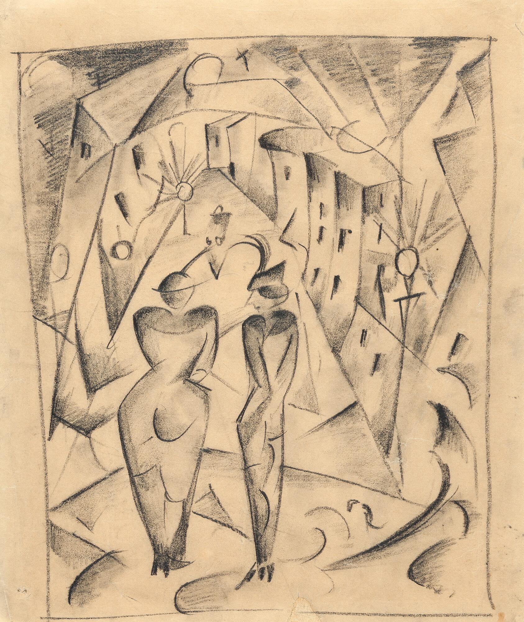 Hermann Stenner - Zwei Frauen auf der Straße