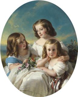 Hermann Winterhalter - Trois Demoiselles De La Famille De Châteaubourg