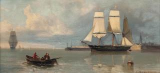 Hermanus Koekkoek Jnr. - Fishing Before The Harbour Walls