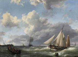 Hermanus Koekkoek Sen. - Heading for the harbour