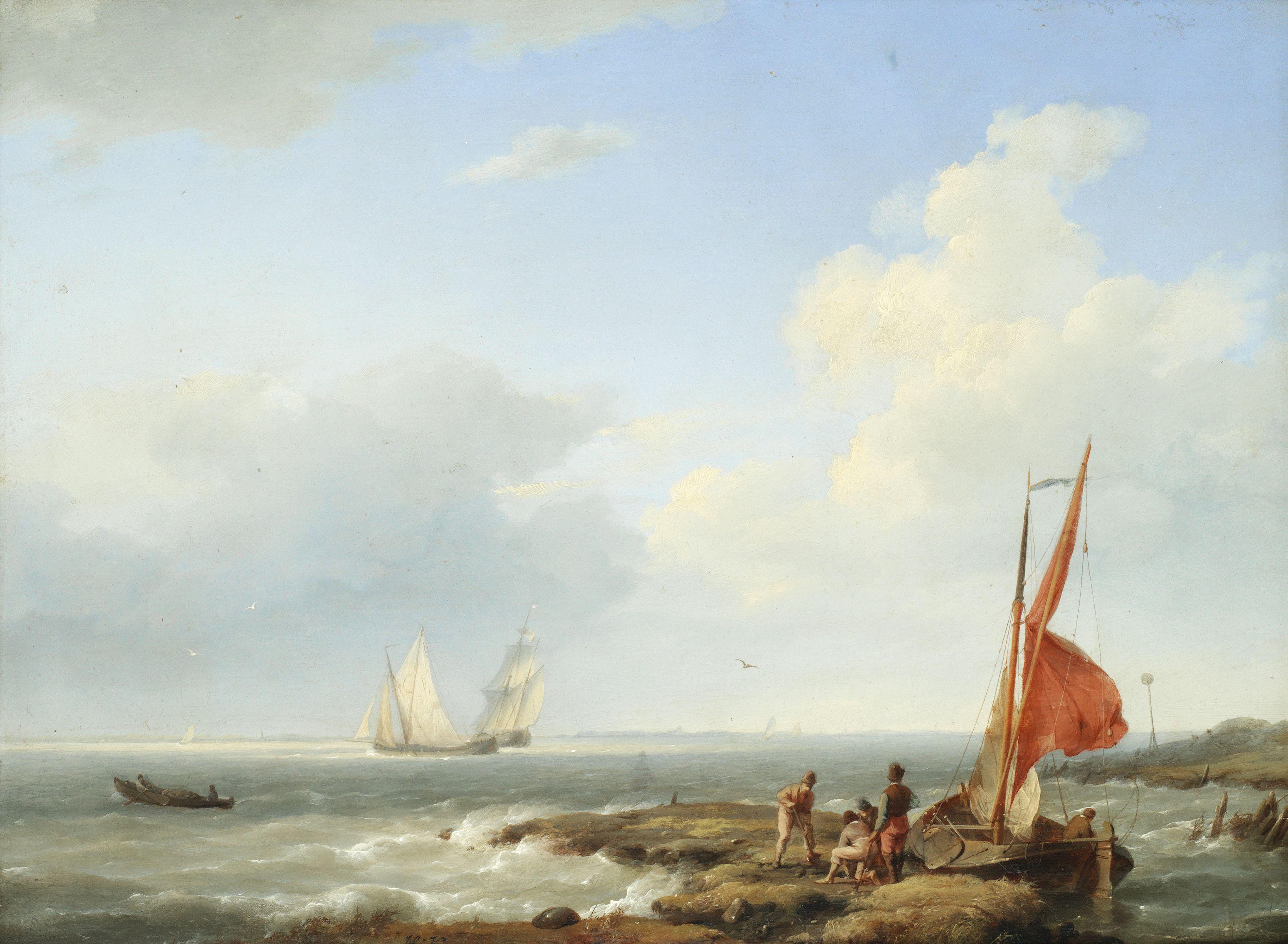 Hermanus Koekkoek - Dutch coastal landscape