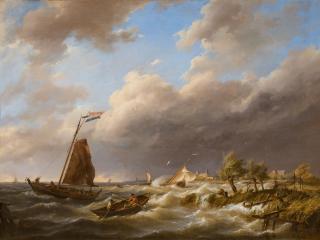 Hermanus Koekkoek - Sturm auf der Oosterschelde bei Haemstede