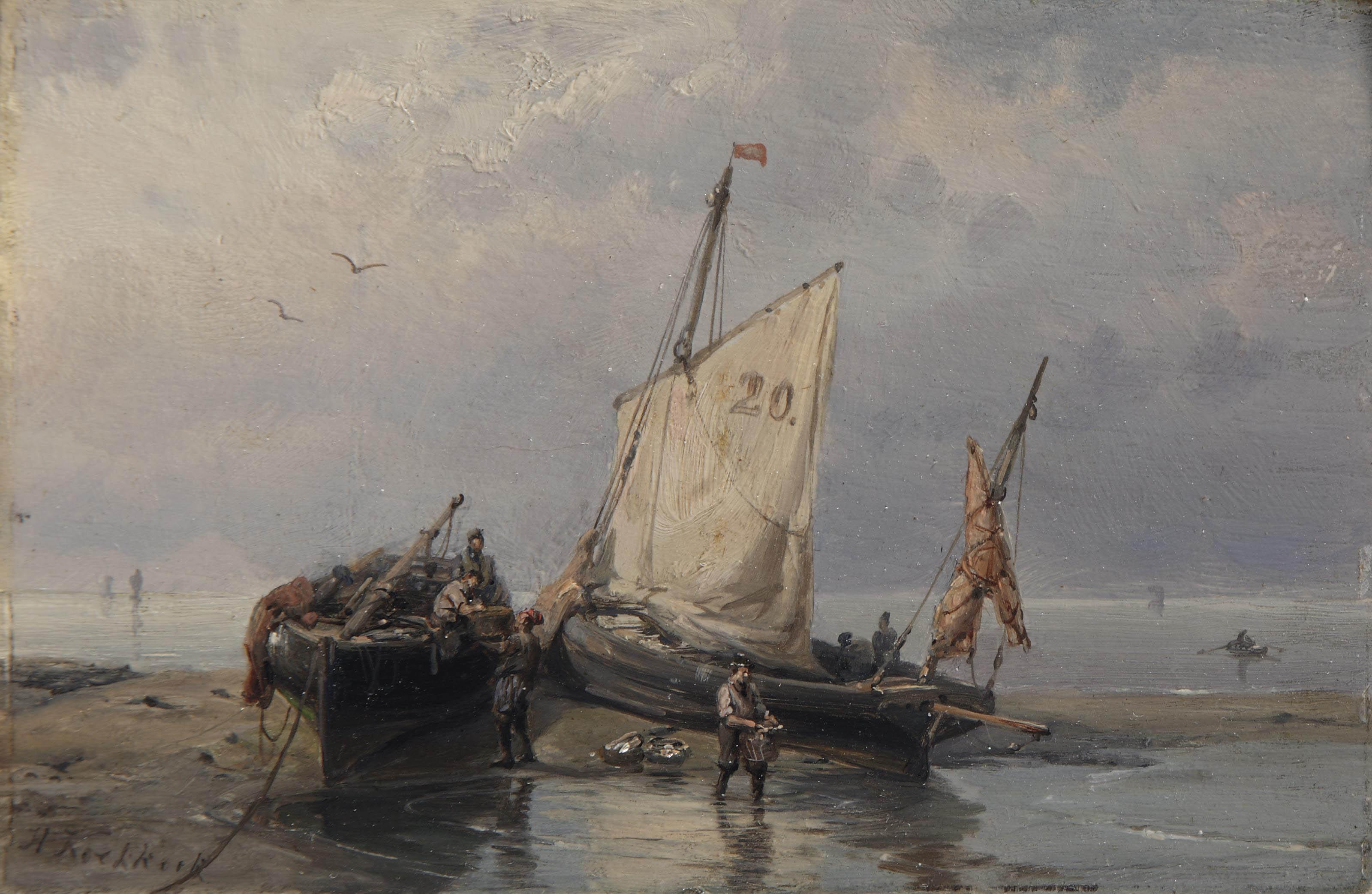 Hermanus Koekkoek - Unloading the catch