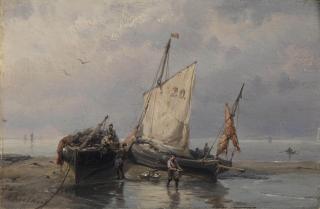 Hermanus Koekkoek - Unloading the catch