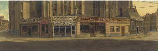 Hermanus Marie Johannes Misset - View of the Nieuwe Kerk, Amsterdam