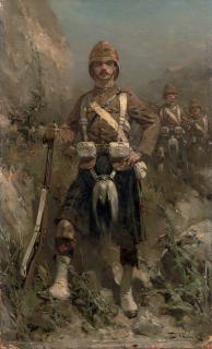Hermanus Willem Koekkoek - \'A dour laddie of the Hindy-War\' The 2nd batallion Gordon-Highlanders