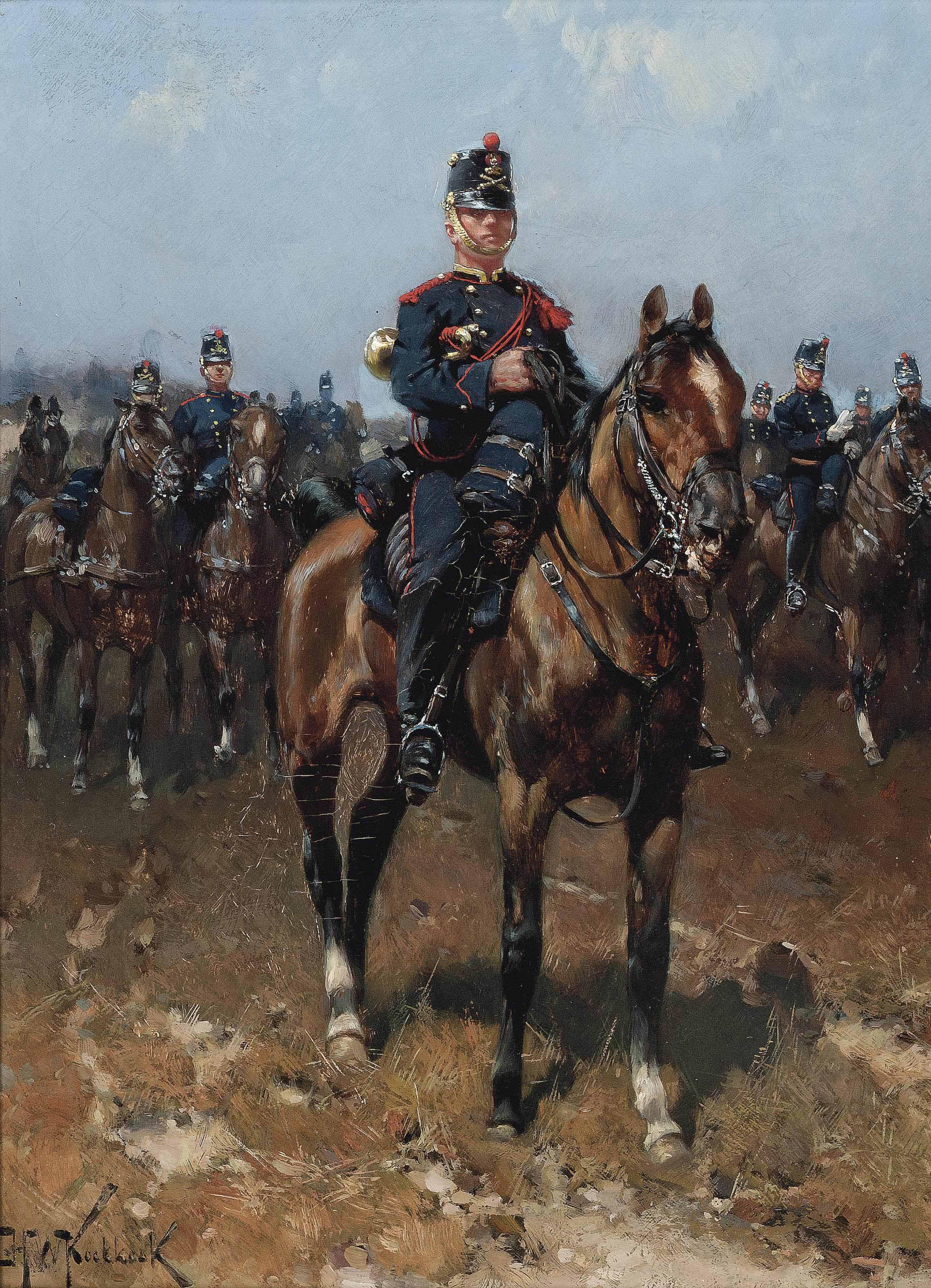 Hermanus Willem Koekkoek - Dutch Field Artillery, Circa 1890