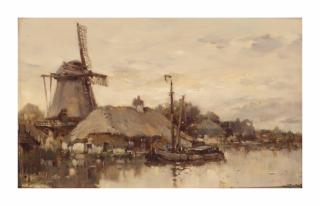 Hermanus Willem Koekkoek - Mill on the Laan