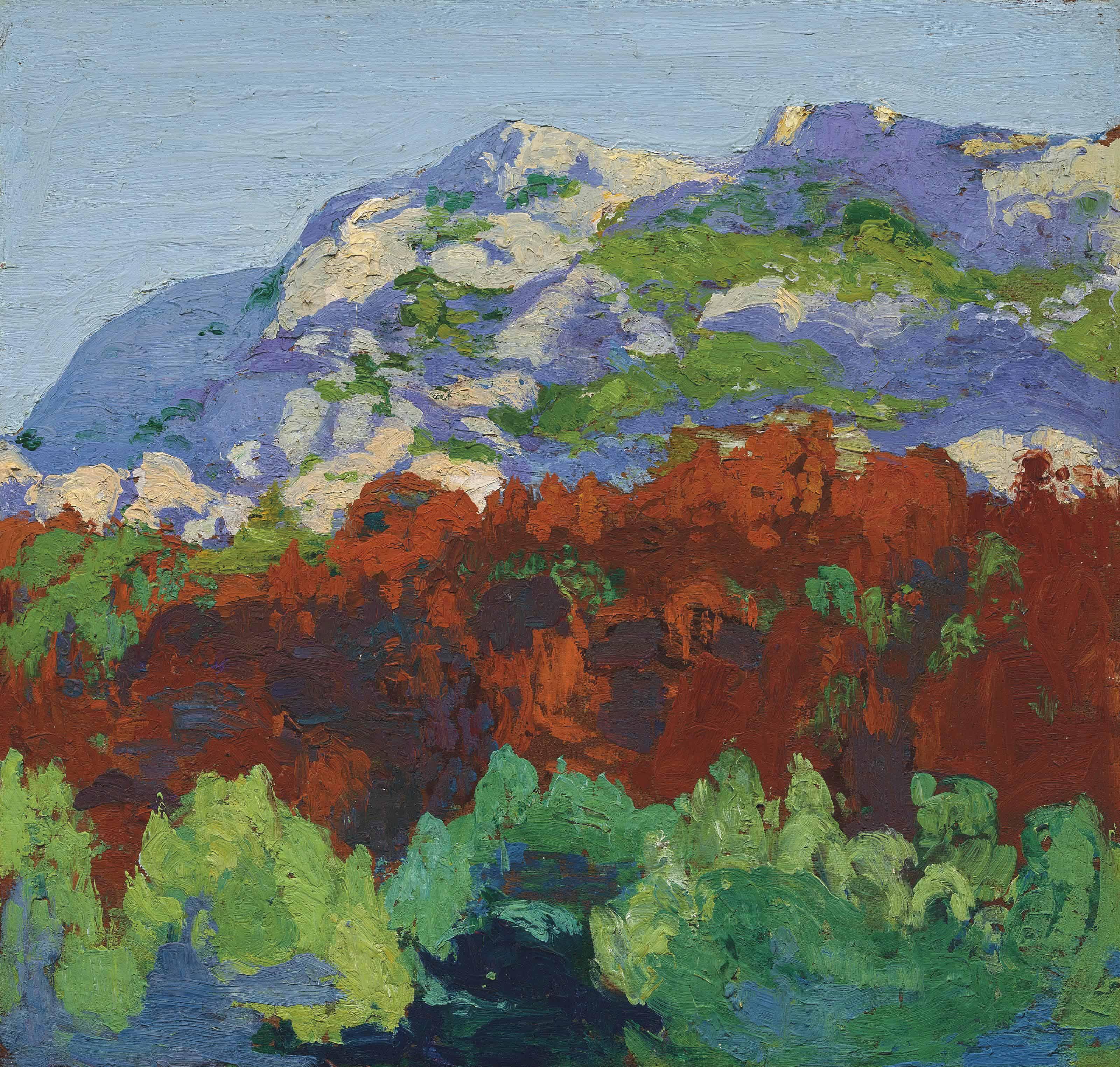 Hermenegildo Anglada Camarasa - Nogales Y Montañas Del Valle De Boquer Puerto De Pollença, Mallorca