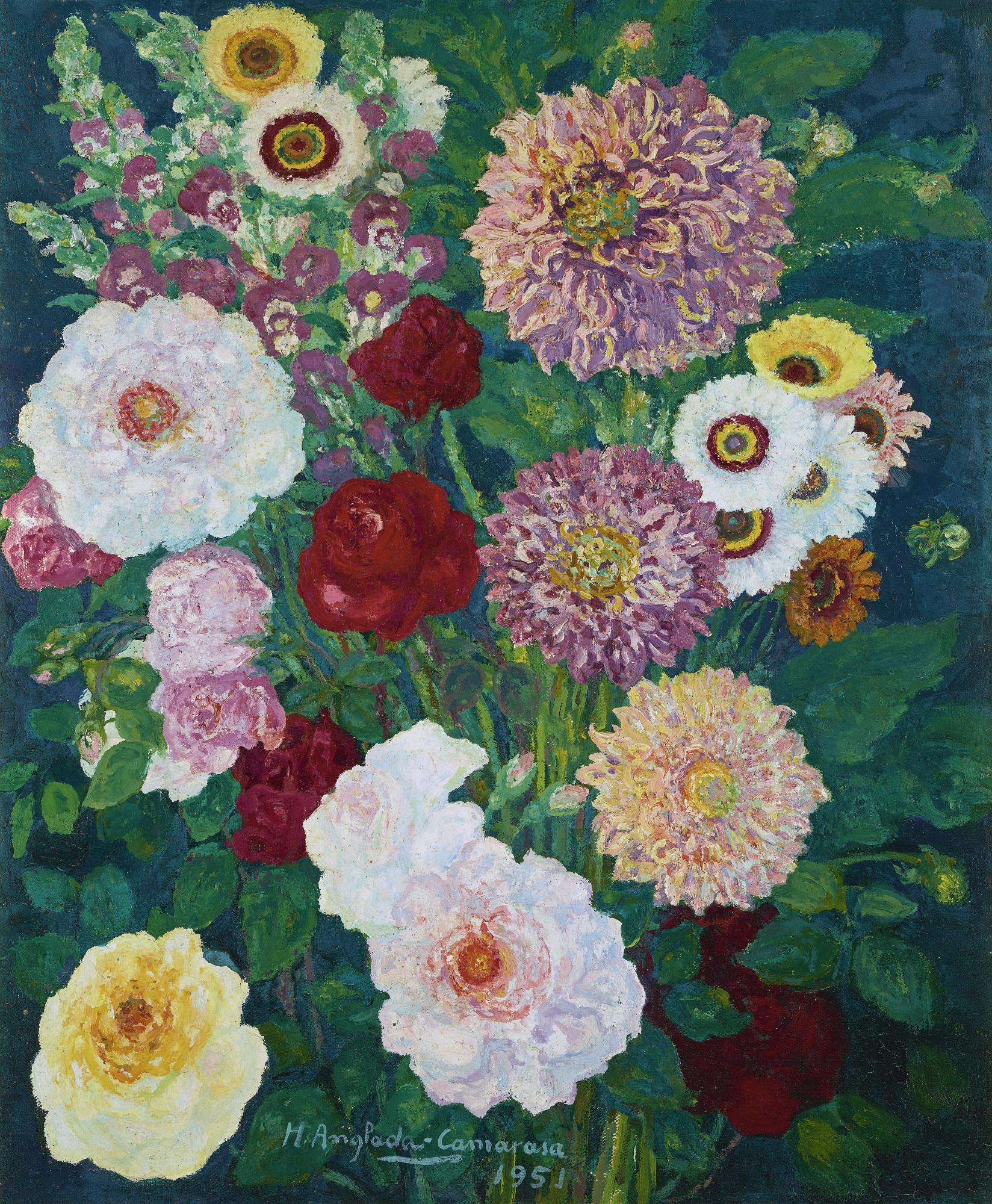 Hermenegildo Anglada-Camarasa - Spanish dahlias And Other Flowers