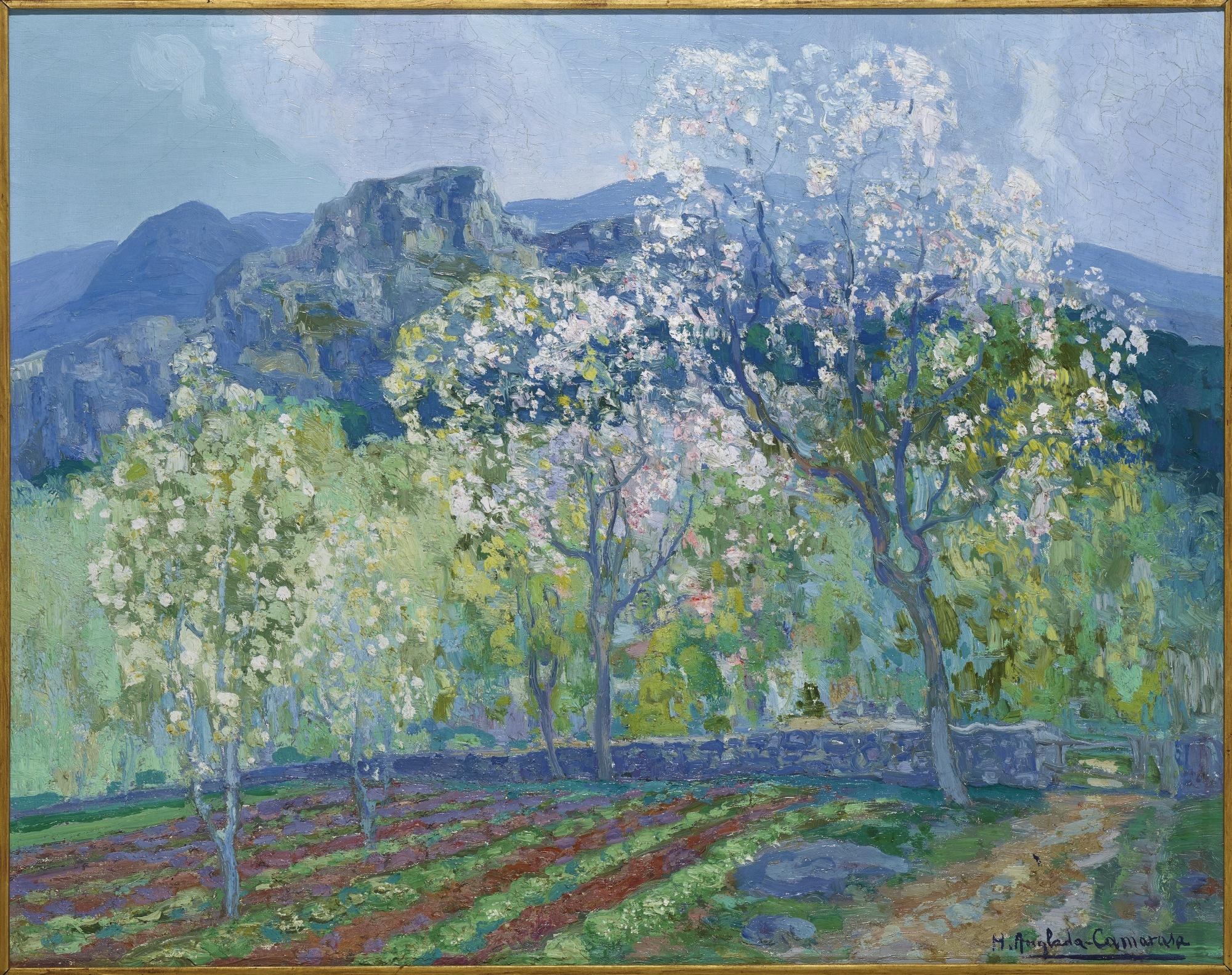 Hermenegildo Anglada-Camarasa - Spanish paisaje Con Almendros (Almond Trees, Mallorca)