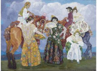 Hermenegildo Anglada Camarasa - Valencian Girls (Grupas Valencianas)