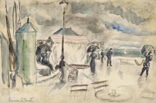 Hermine David - Jour de pluie à la plage