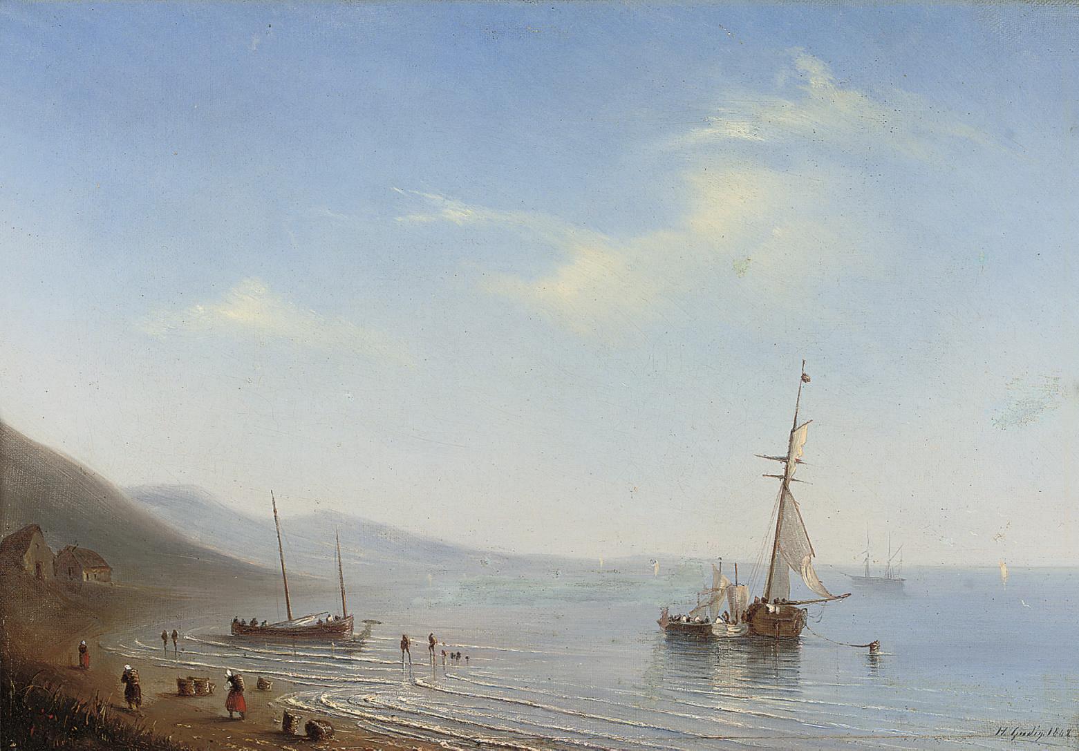 Herminie Henriette Gudin - Bringing in the catch