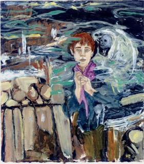 Hernan Bas - Lord Byron at the Cemetary Gates