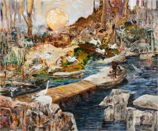 Hernan Bas - Night Flight or Midnight Migration, or My Merry Way