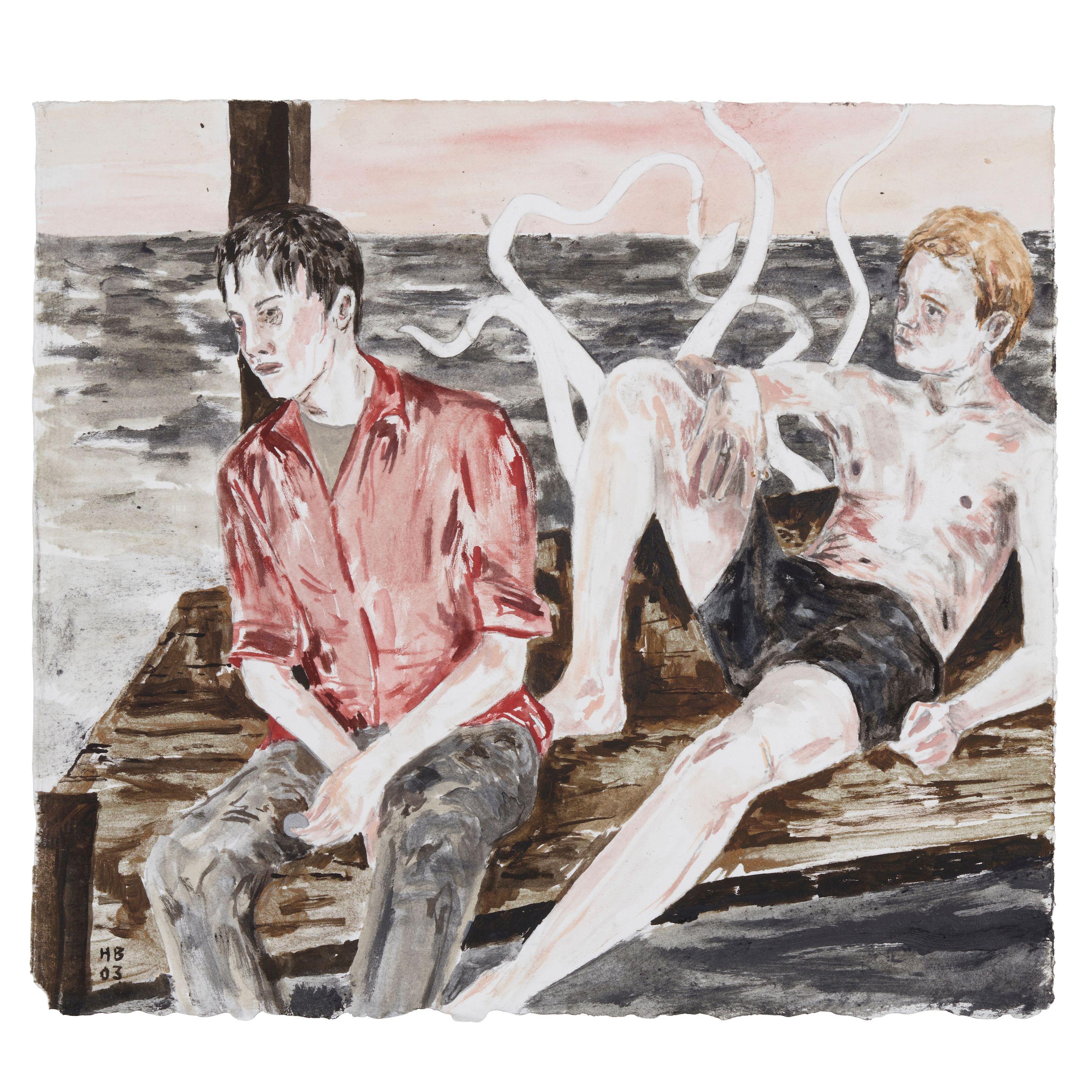 Hernan Bas - Silver Dollar Wish, from the series A Little Moby Dick In All of Us, 2003