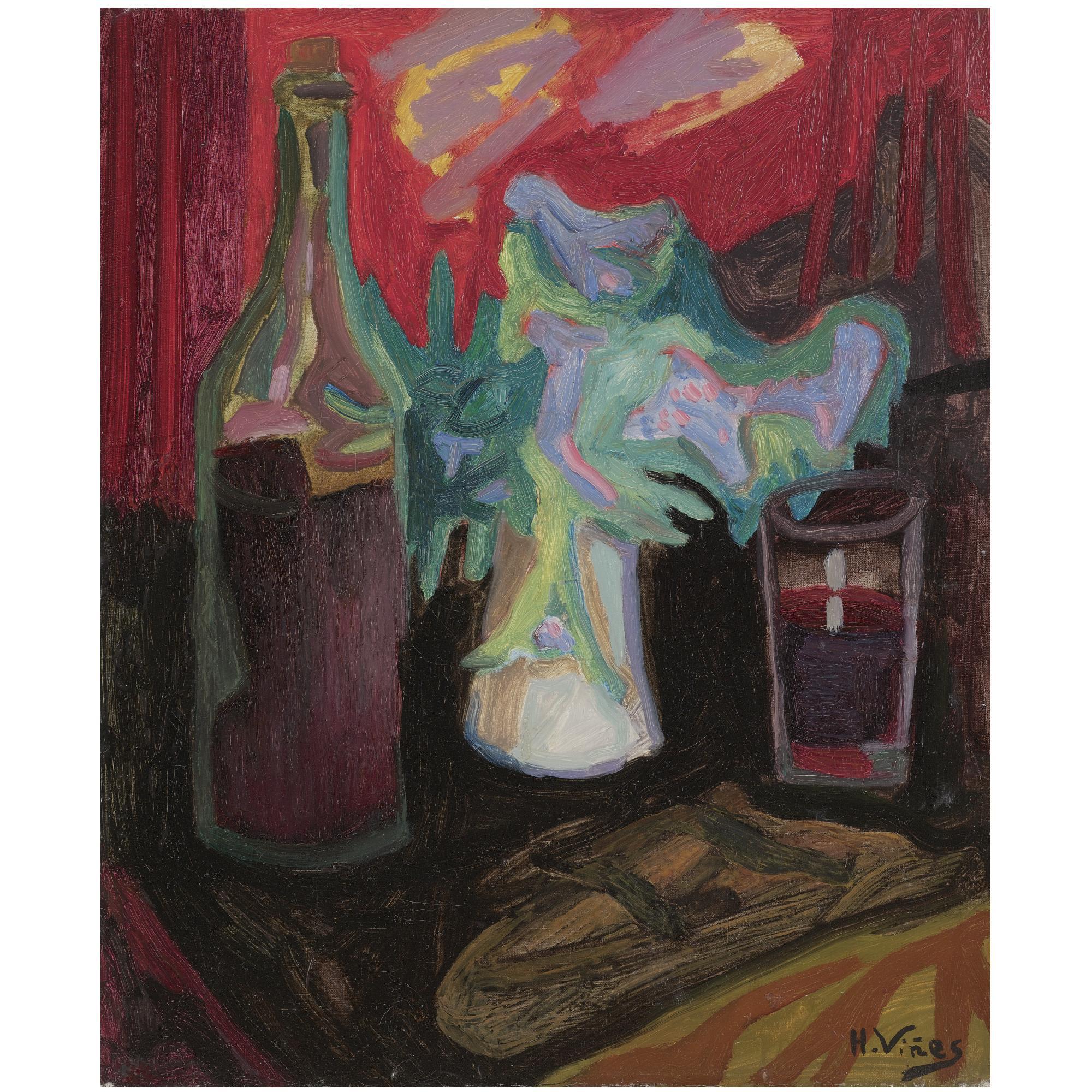 Hernando Viñes - Naturaleza Muerta Con Botella (Still Life With A Bottle)