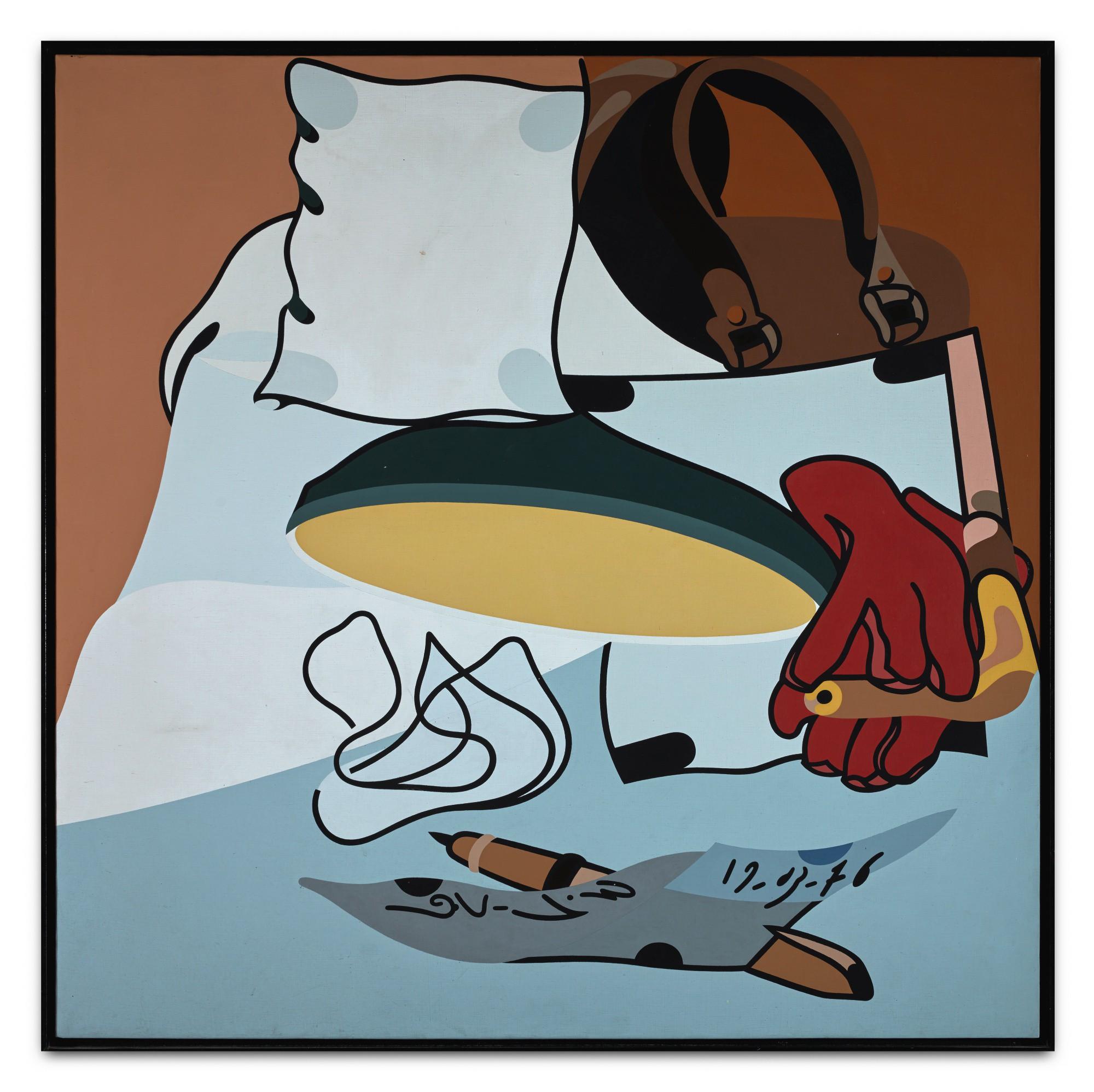 Hervé Télémaque - Traces, Billets; Homme Hôtel