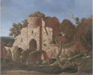 Hesketh Hubbard - Figures Before A Ruin