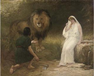 Heywood Hardy, A.R.W.S., R.P.E. - Una And The Lion