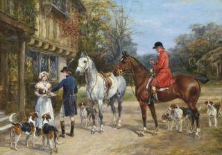 Heywood Hardy - A toast before the hunt