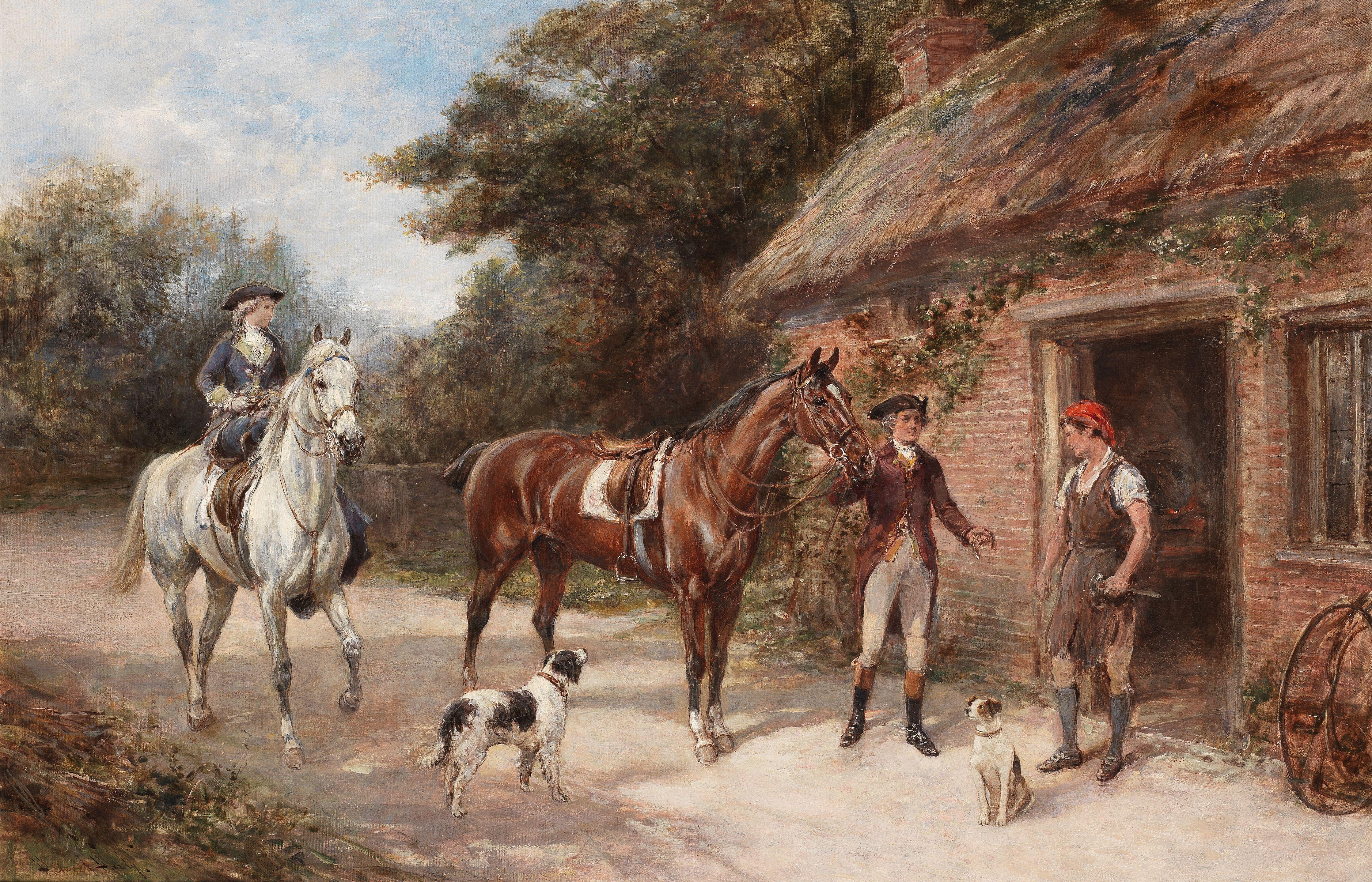 Heywood Hardy - A visit to the blacksmith