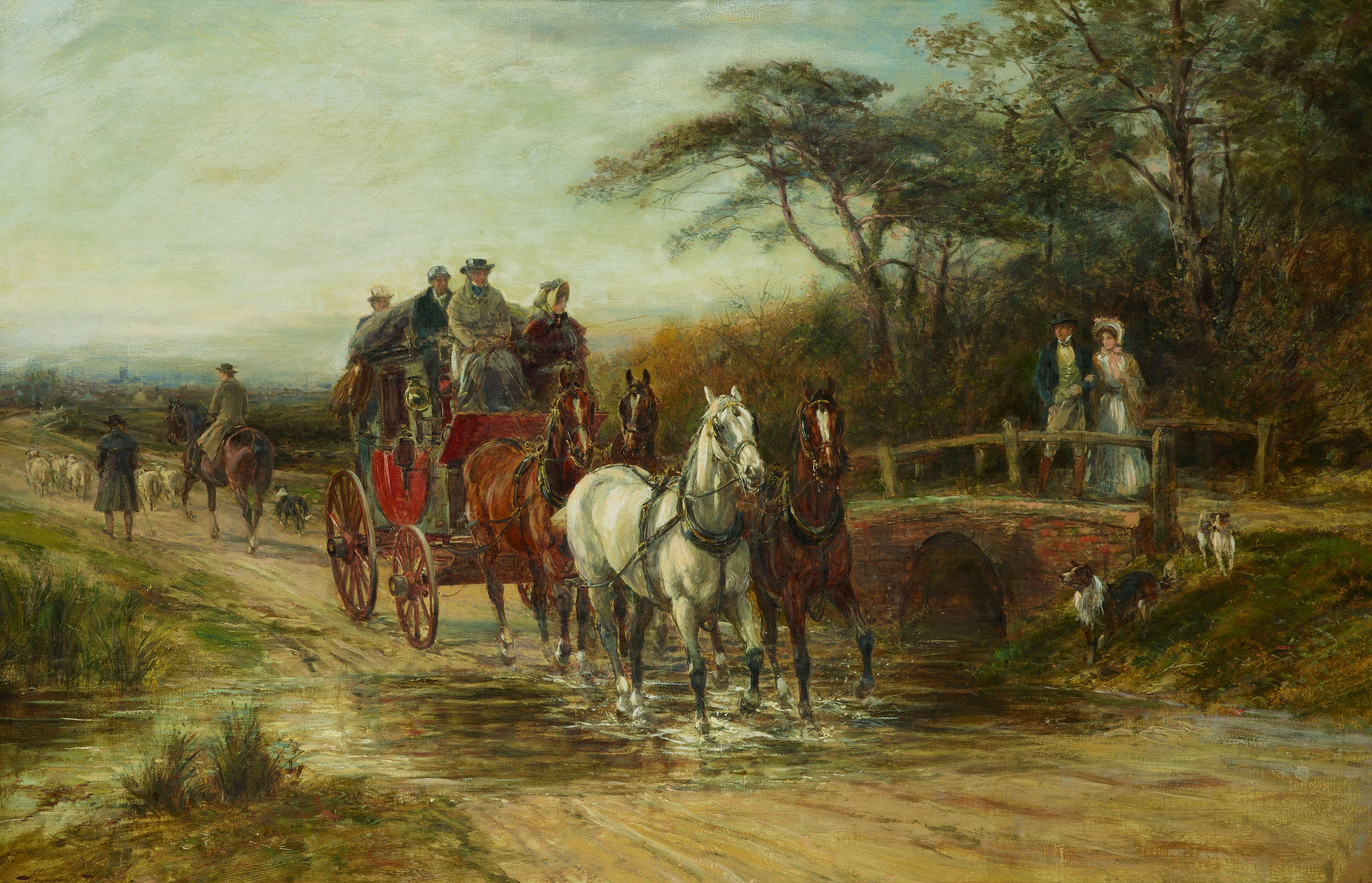 Heywood Hardy - Crossing the ford