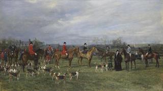 Heywood Hardy - Meet Of The Quorn Hounds At Kirby Gate November 7, 1910